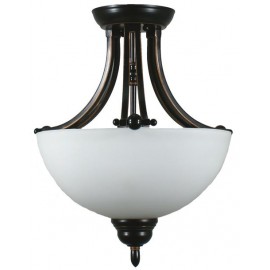 Lighting Inspiration-Houston Semi Flush-2LT - Bronze / Chrome